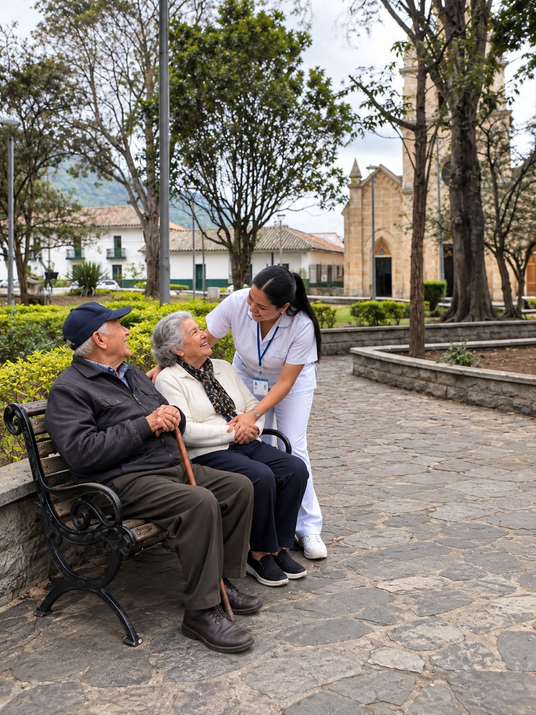 Paseo guiado y entorno colonial en el Parque Principal de Tenjo